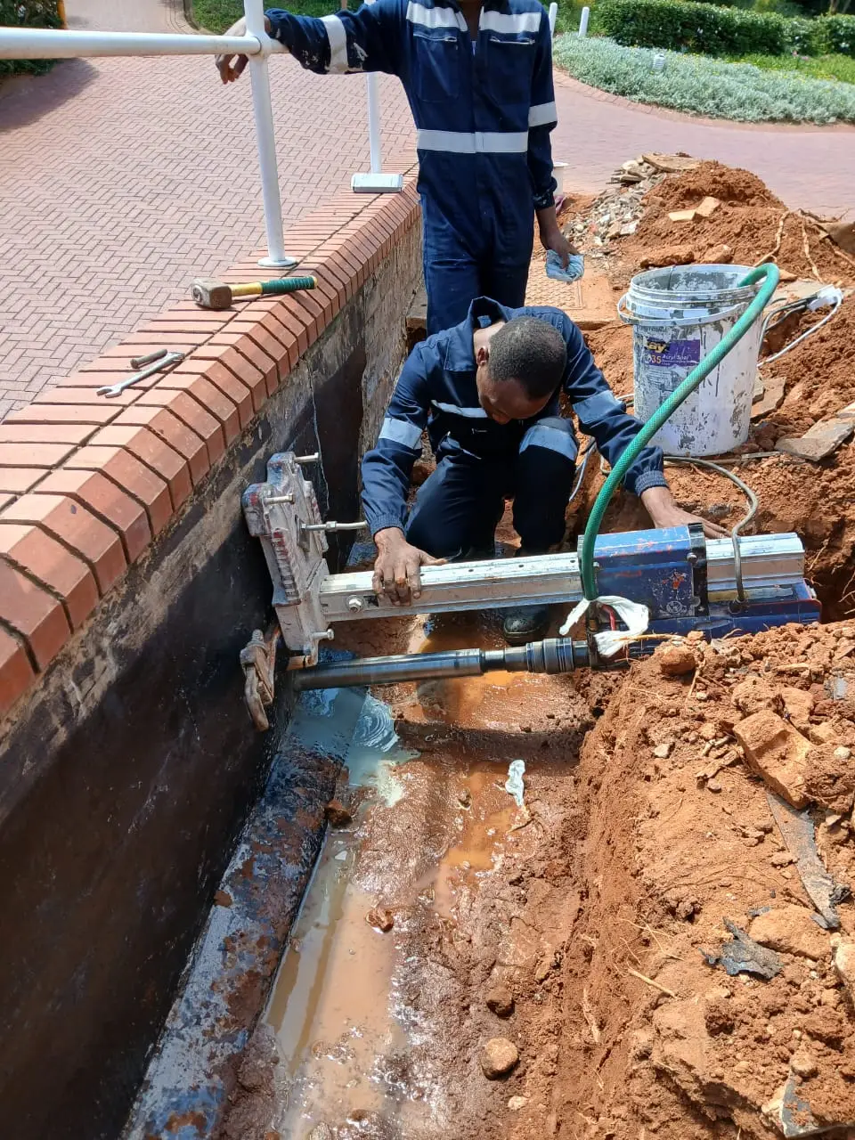 Core drilling for parking lot in Durban