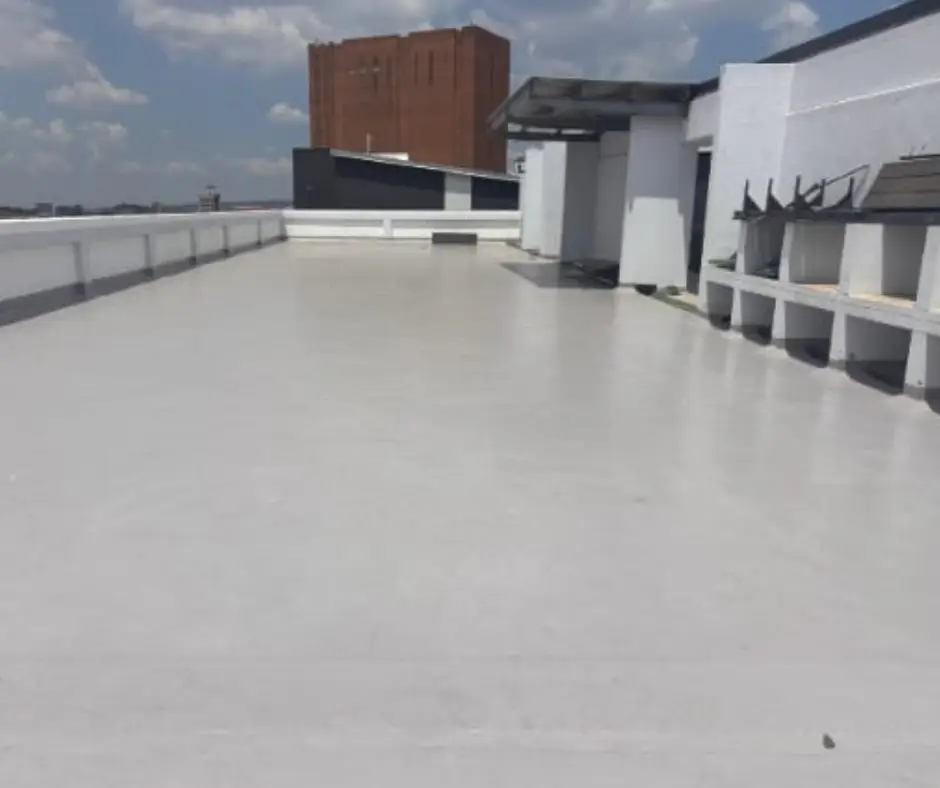 Liquid waterproofing applied on industrial rooftop in Durban