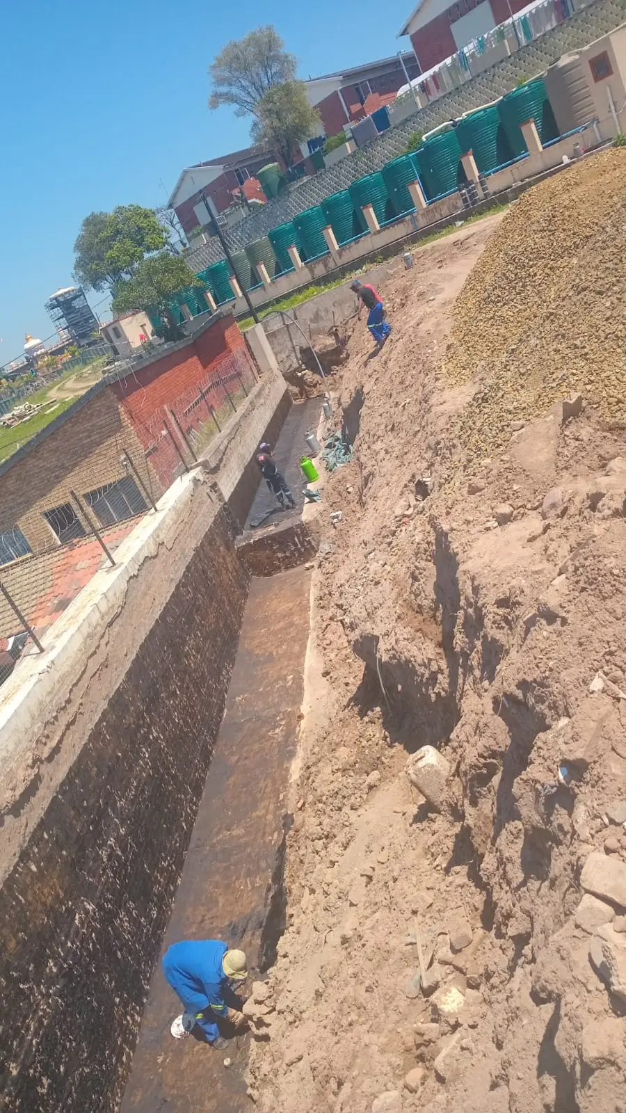 Torch-on waterproofing applied on industrial facility in Durban